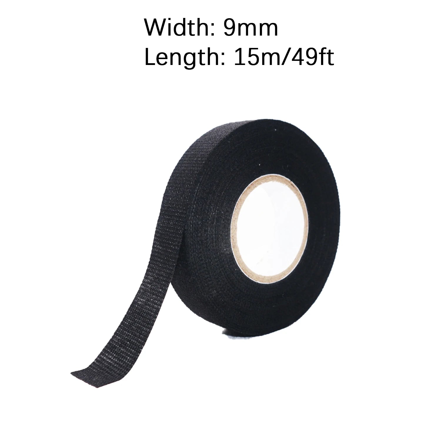 49/98Ft Electrical insulating tape soundproof heat-resistant 9-50MM automotive cable harness fabric shock-absorbing velvet tape Oasis Select 9MM 49Ft 0.3mm