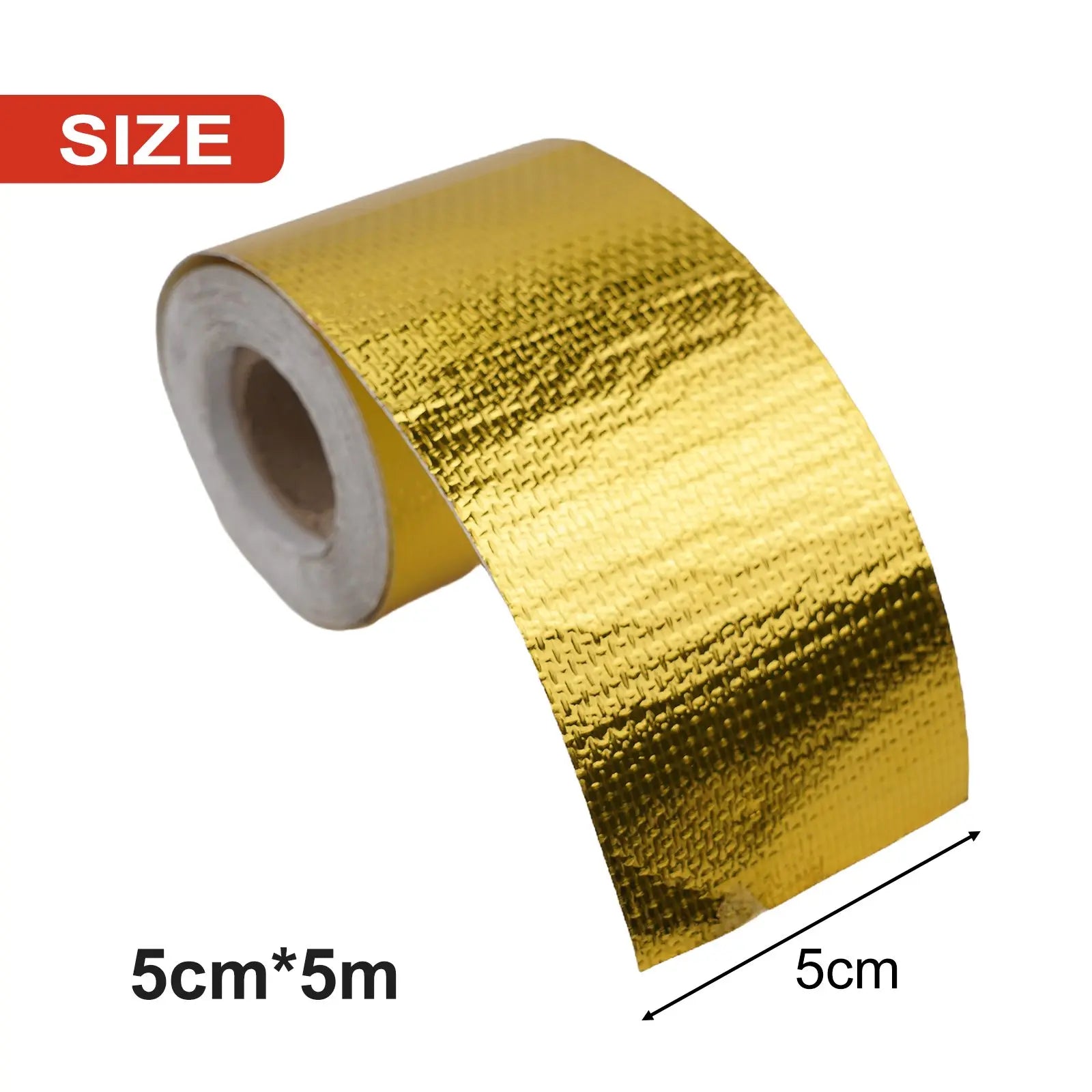 5M Car Motorcycle Exhaust- Wrap Pipe Header Heat Insulation Roll Tape High Temperature Heat Insulation Shield Wrap Tape Oasis Select