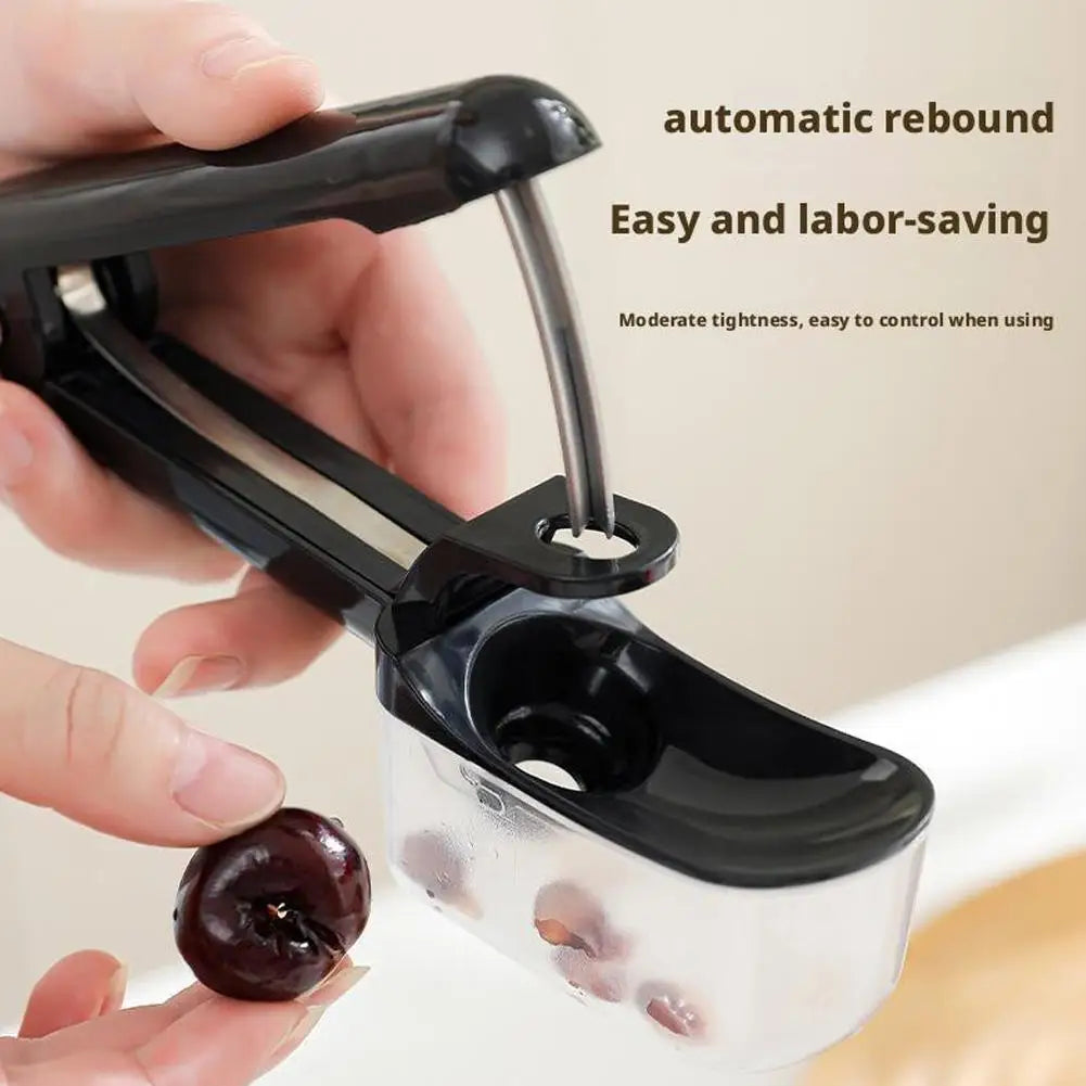 Cherry Pitter with Storage Box – Press-Type Pit Remover