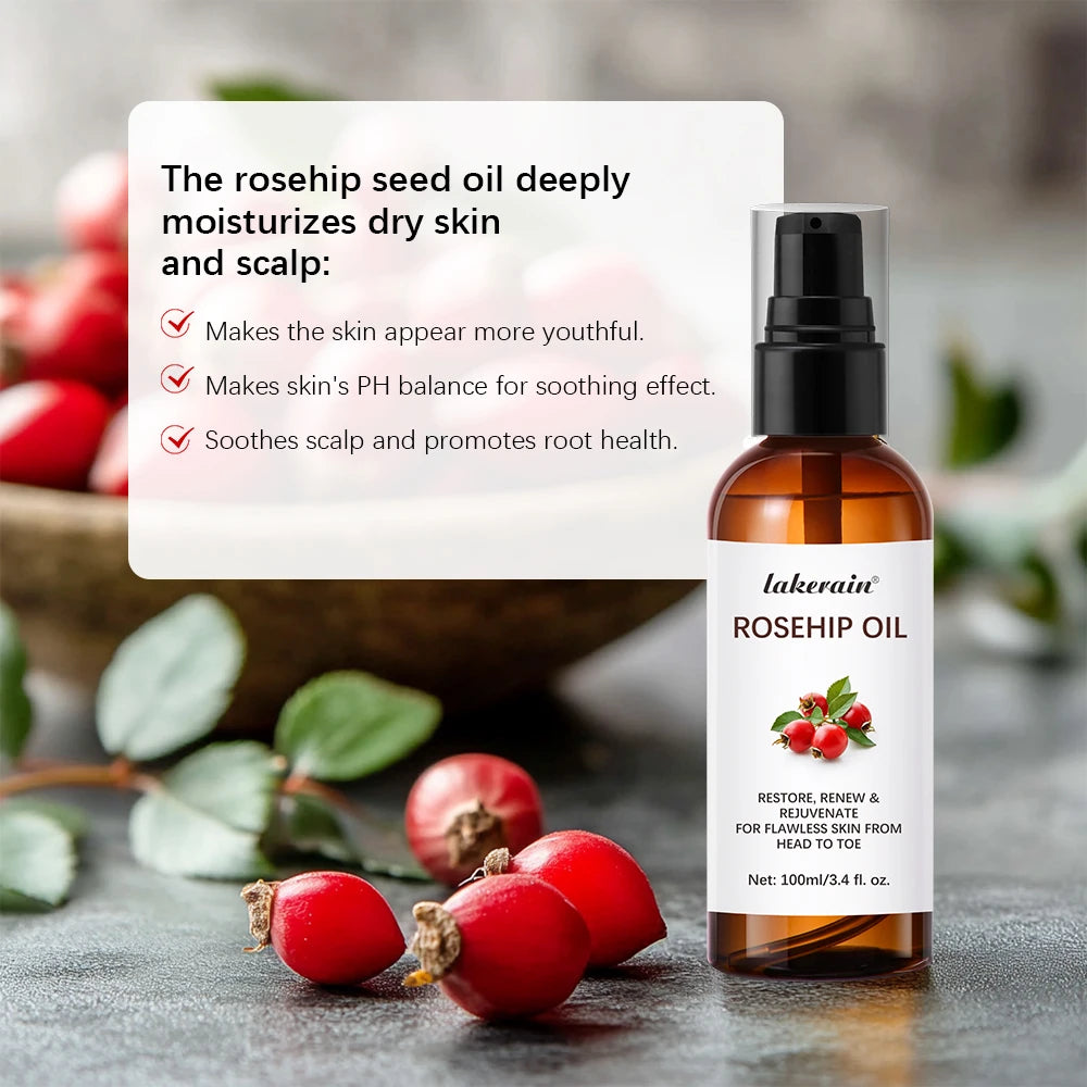 Organic Rosehip Oil 30ml – Face, Body & Hair Moisturizer Face & Body Oil Oasis Select