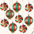 9-Piece Christmas Lollipop Foil Balloon Set | Xmas Party Decor