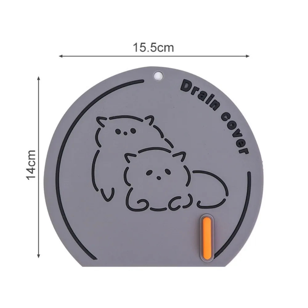 Reusable Silicone Sewer Floor Drain Cover Anti Odor Anti-blocking Deodorant Cover Anti-skid Kitchen Drain Covers Bathroom Oasis Select Grey-2