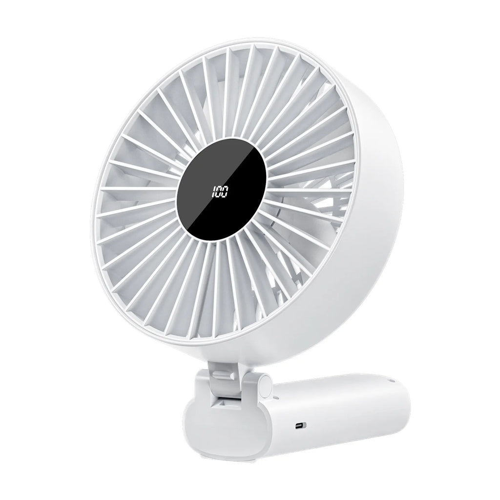 3-in-1 Portable USB Fan – Handheld, Neck & Desktop, 4000mAh