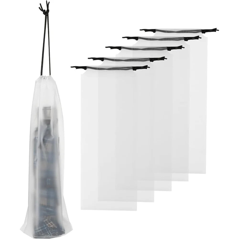 Wet Umbrella Bag Waterproof Translucent Folding Storage Travel Drawstring Sleeve Car Office School Rain Clear Case Portable Mini Oasis Select