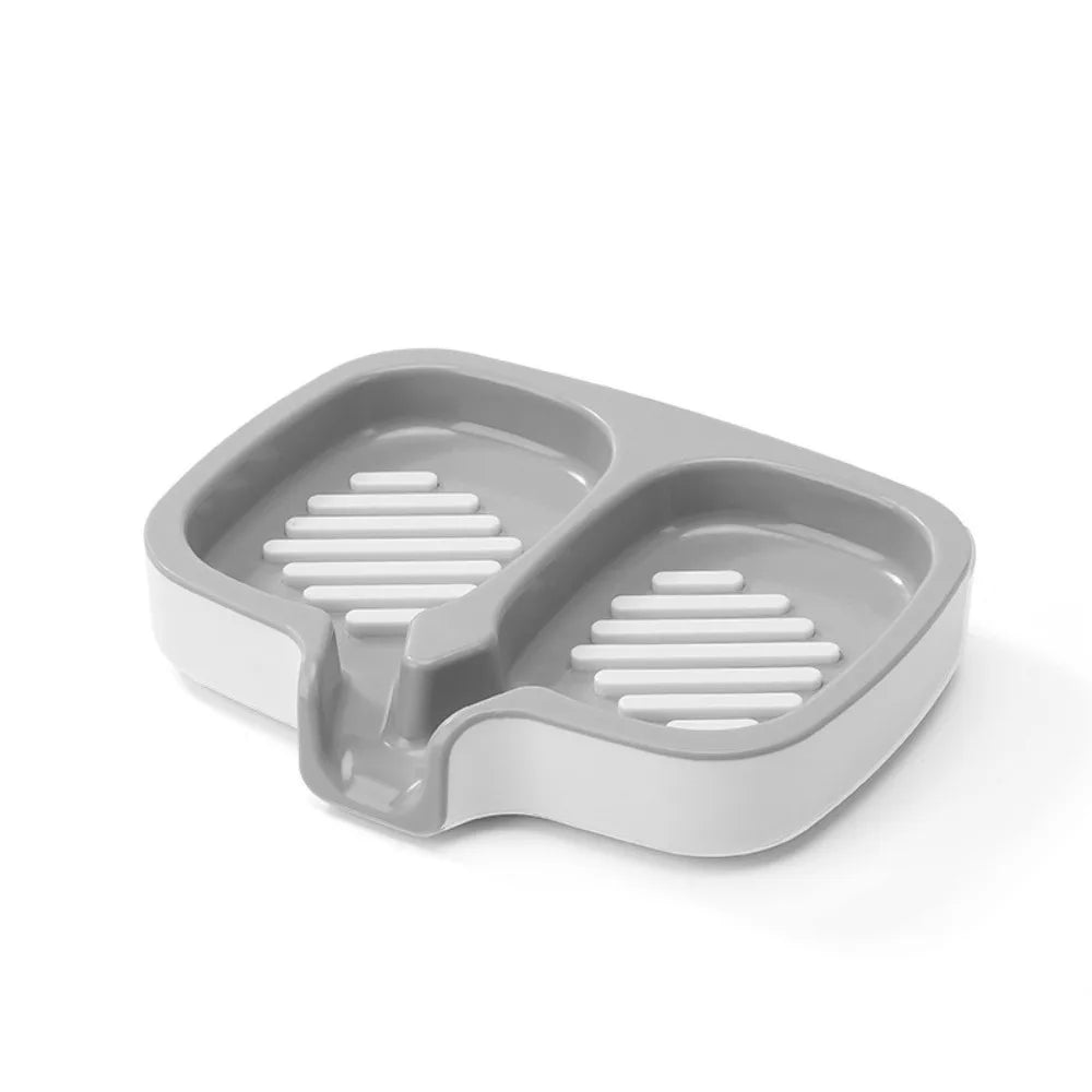 Double-Layer Soap Dish | Quick Drain Anti-Slip Soap Tray