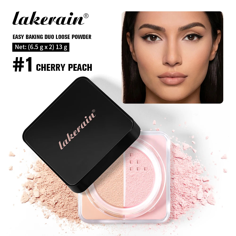 2-in-1 Color Correcting Setting Powder Long-lasting Blend Seamlessly Oil Control Loose Powder Makeup Matte Finish Cosmetics Oasis Select Color 1
