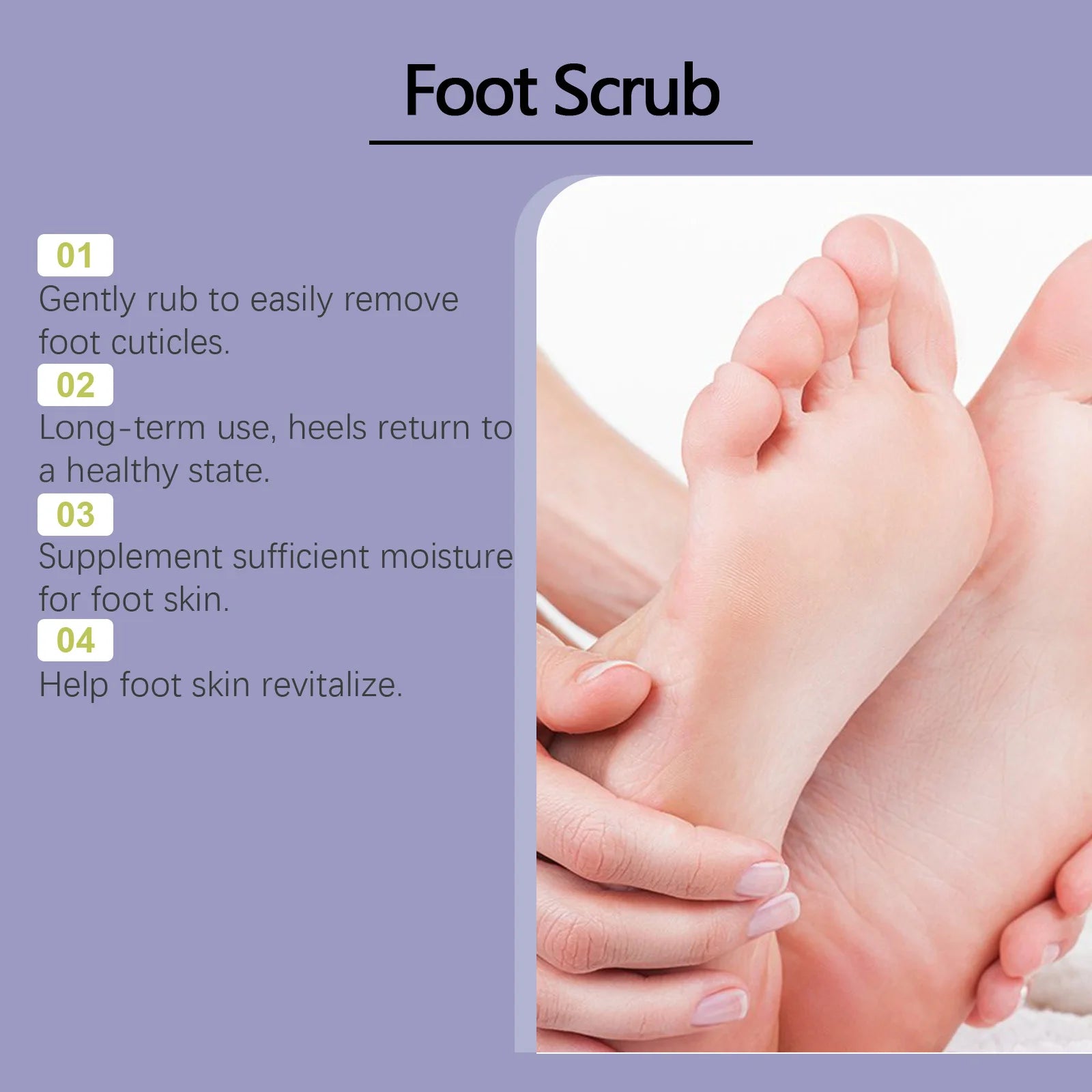 Exfoliating Foot Scrub with Bamboo Charcoal Sea Salt Dead Skin Removal Soften Feet Skin Deep Cleansing Feet Smoothing Care Oasis Select
