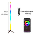 RGB LED Corner Floor Lamp – App & Remote, RGBIC Lighting