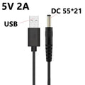 1m 5V 2A USB to DC Power Cable Cord 3.5x1.35mm 5.5x2.1mm 4.0x1.7mm 48x1.7mm Plug DC Port Charging Cable Power Supply Cord Oasis Select 5.5x2.1 mm 1m