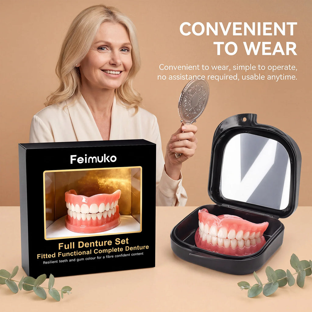 Reusable Cosmetic Teeth Veneer Set, Easy Wear Dental Veneers to Conceal Tooth Gaps for a Stunning Beautiful Smile Oasis Select