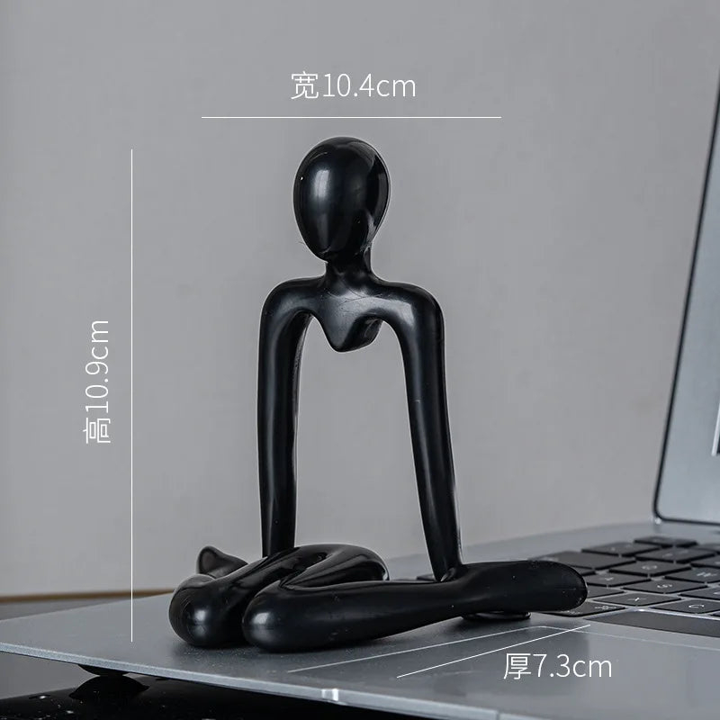 Abstract Figure Thinkers Plastic Crafts Cute Little Ornaments Room Decorations Oasis Select A black