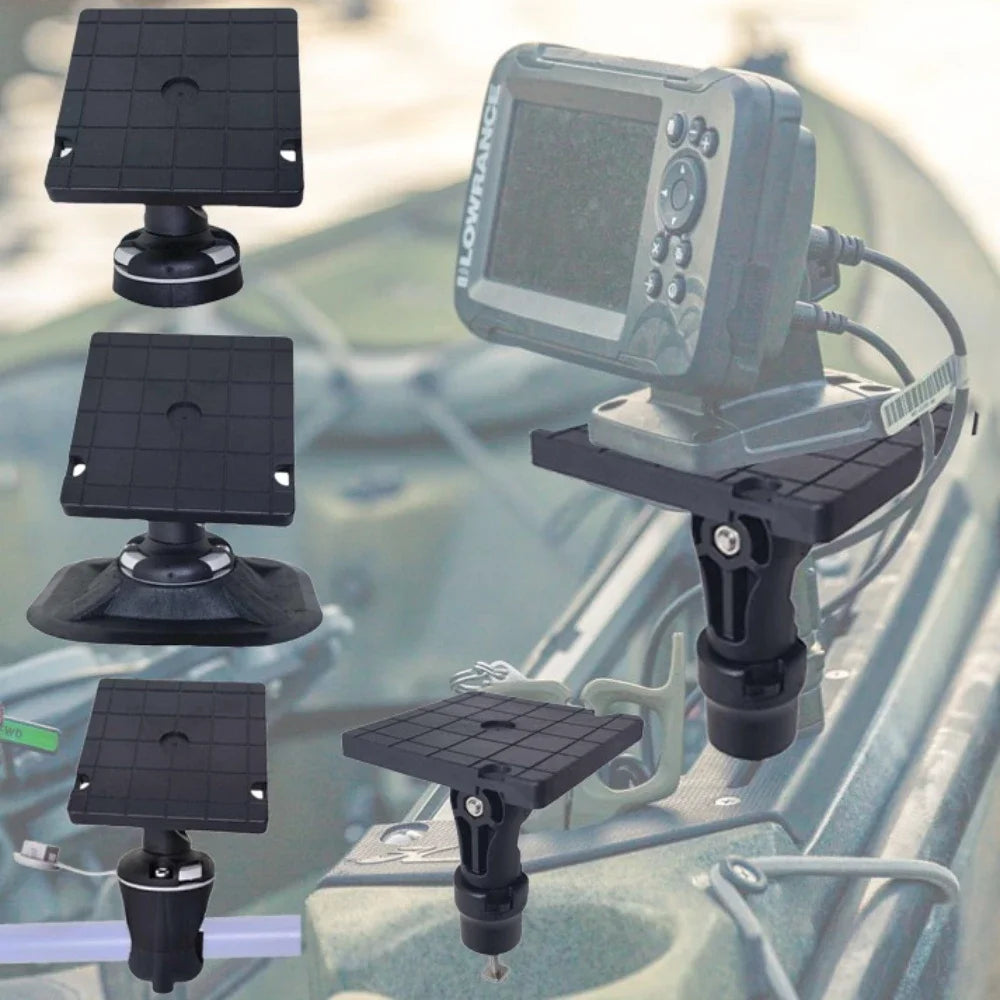 Kayak Canoe Fishfinder Mount PVC Boat GPS Sounder Handrail Holder Draft Dinghy SUP Board Electronic For Scotty Lowrance Garmin Oasis Select