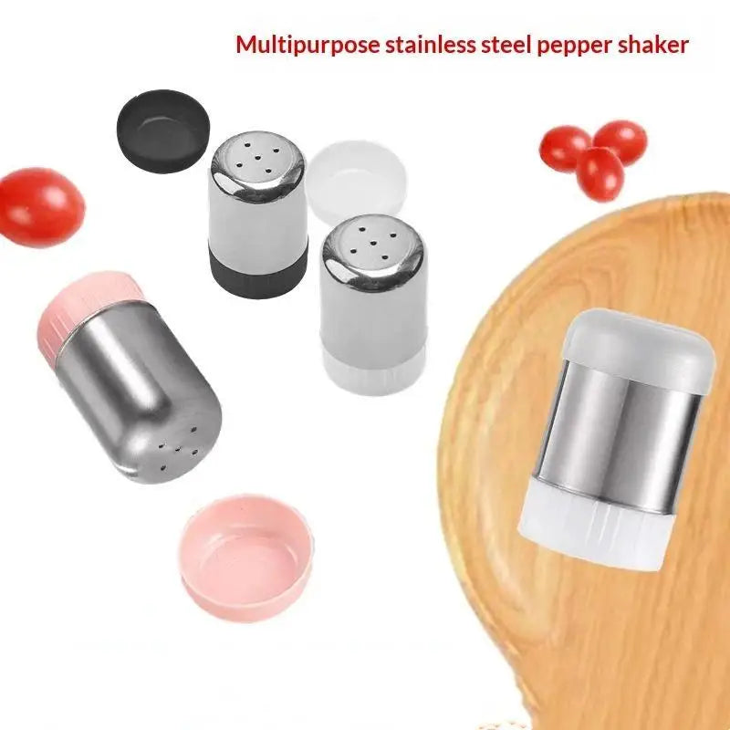 Mini Stainless Steel Salt & Pepper Shaker with Dust Cover