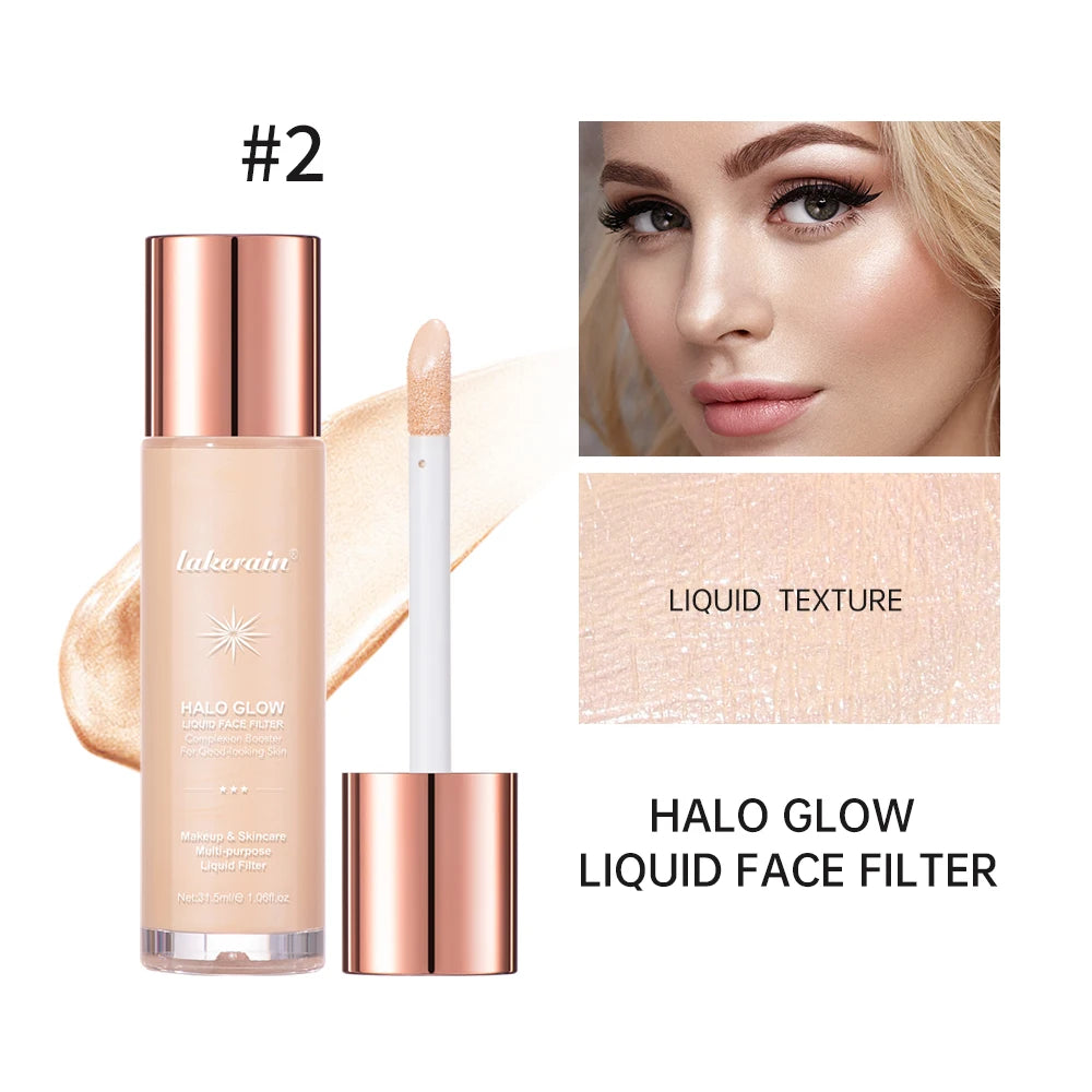 2 IN 1 Skincare & Primer Liquid Highlighter Face Contouring Moisturizing Brightening Skin Tone Bronzer Glow Body Face Makeup Oasis Select Color 2