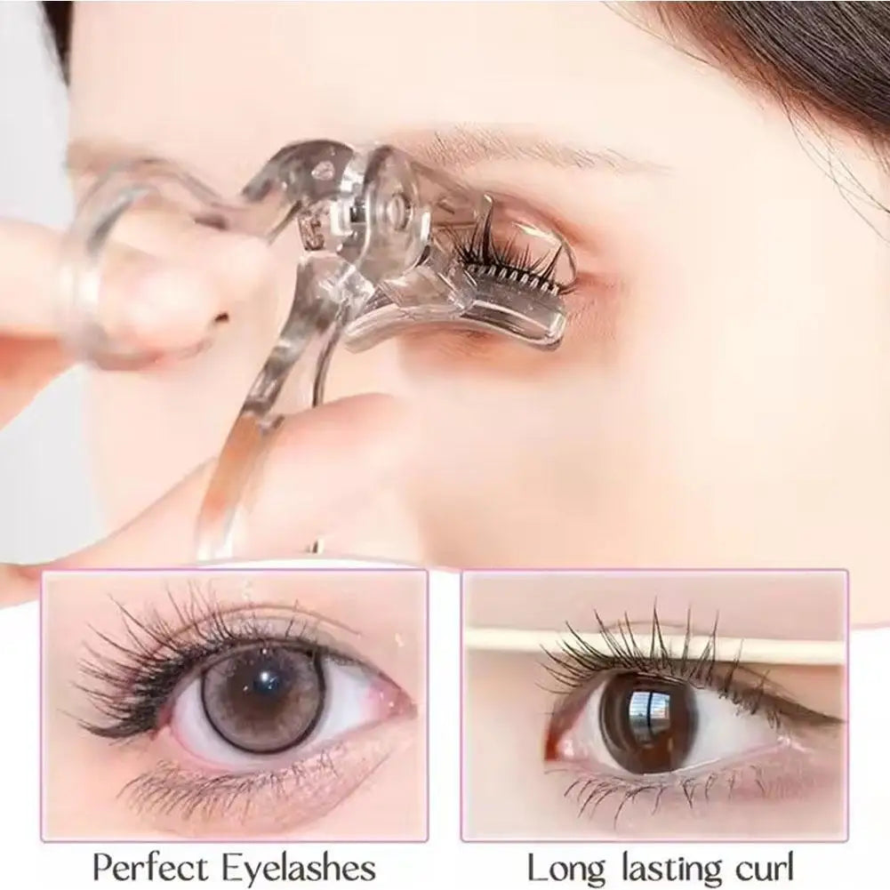 Portable Wide-Angles Eyelashes Curler And Partial Eyelash Curler Eye Lash Curler With One-Clip Comb Makeup Tool For Woman Girls Oasis Select
