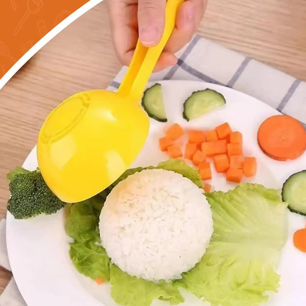 1/2pcs-Rice Spoon,Non-stick DIY Rice Scoop Mold, Rice Ball Spoon, Half Round Rice Porridge Spoon, Kitchen Accessories Oasis Select