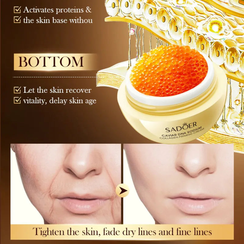 SADOER Caviar DNA Sodium Collagen Frming Cream for Moisturizing Nourish Anti-age Skin Care 30g Oasis Select