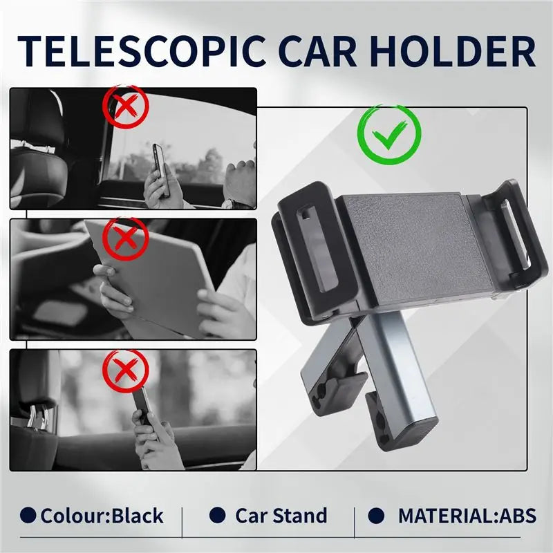 LIKE WISH Telescopic Car Rear Pillow Phone Holder Mount Tablet Car Stand Seat Rear Headrest Mounting Inch Bracket For Phone Tabl Oasis Select