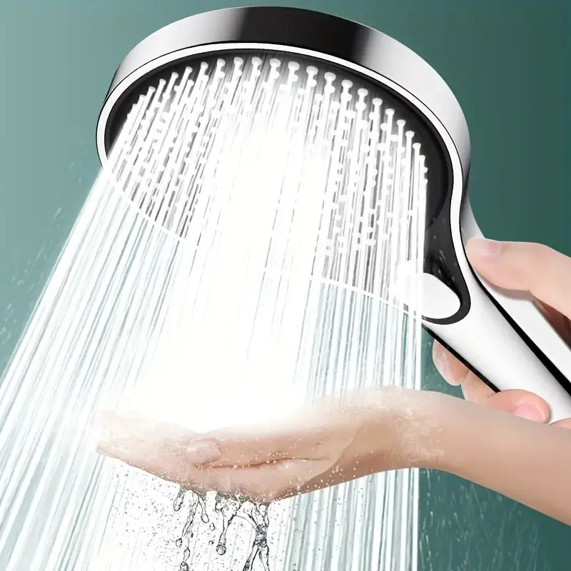 3-Speed High-Pressure Shower Head Set | Large Panel, Water Saving