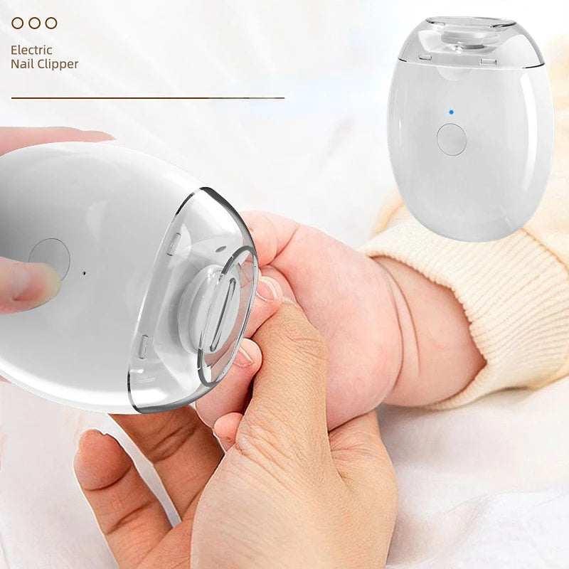 2 IN 1 Rechargeable Electric Nail Clipper With LED Light Low Noise Automatic Grinder Trimmer Pain-Free Manicure Tool For Baby Oasis Select