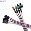 68CM Slim ATX PC Computer Motherboard Power Cable Original On/Off/Reset with LED Light PC Power Reset Switch Push Button Switch Oasis Select Single Switch