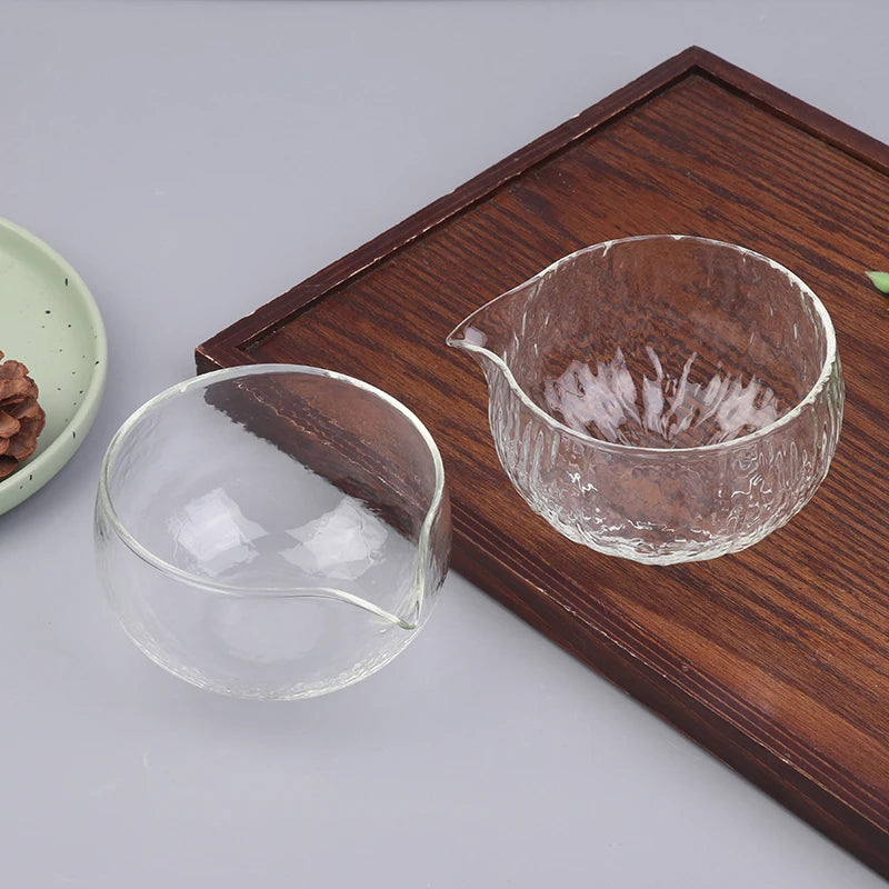 1Pc Textured Glass Matcha Bowl With Pouring Spout Japanese Style Green Tea Ceremony Tea Bowl Song Dynasty Tea Tools Oasis Select