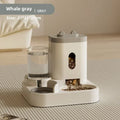 Automatic Pet Feeder And Water Dispenser Large Capacity Raised Food Bowl With Fountain Design Perfect For Cats Dogs Daily Eating Oasis Select grey 27x23x27cm