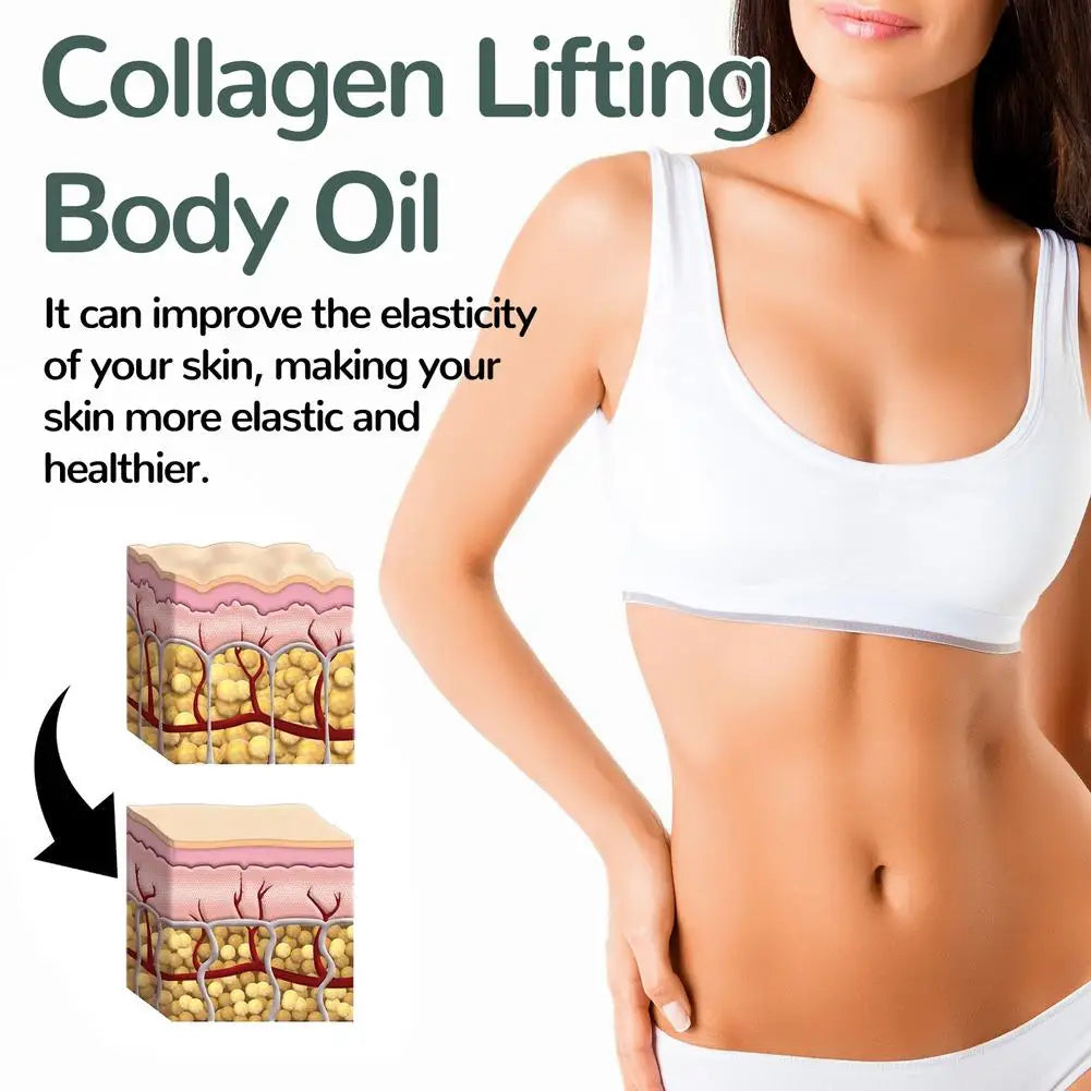 100g Collagen Firming Body Oil Deep Hydration Firming Excess Fat Whole Body Skin Improve Elasticity Massage Essential Oil Oasis Select