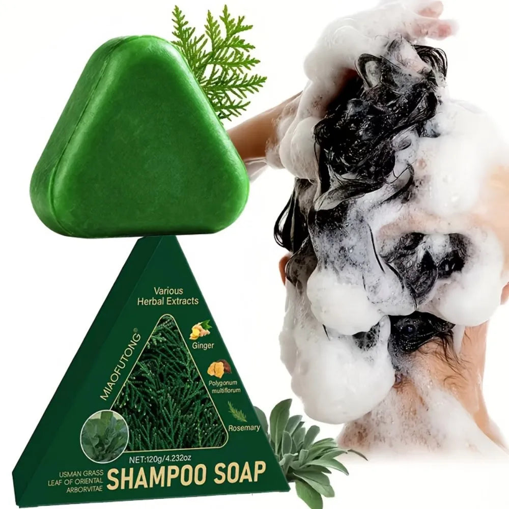 Natural Herbal Shampoo Soap Usman Grass Handmade Soap Hair Nourishing, Oil Control, Refreshing, Fluffy and Soothing Hair Care Oasis Select 1 pcs