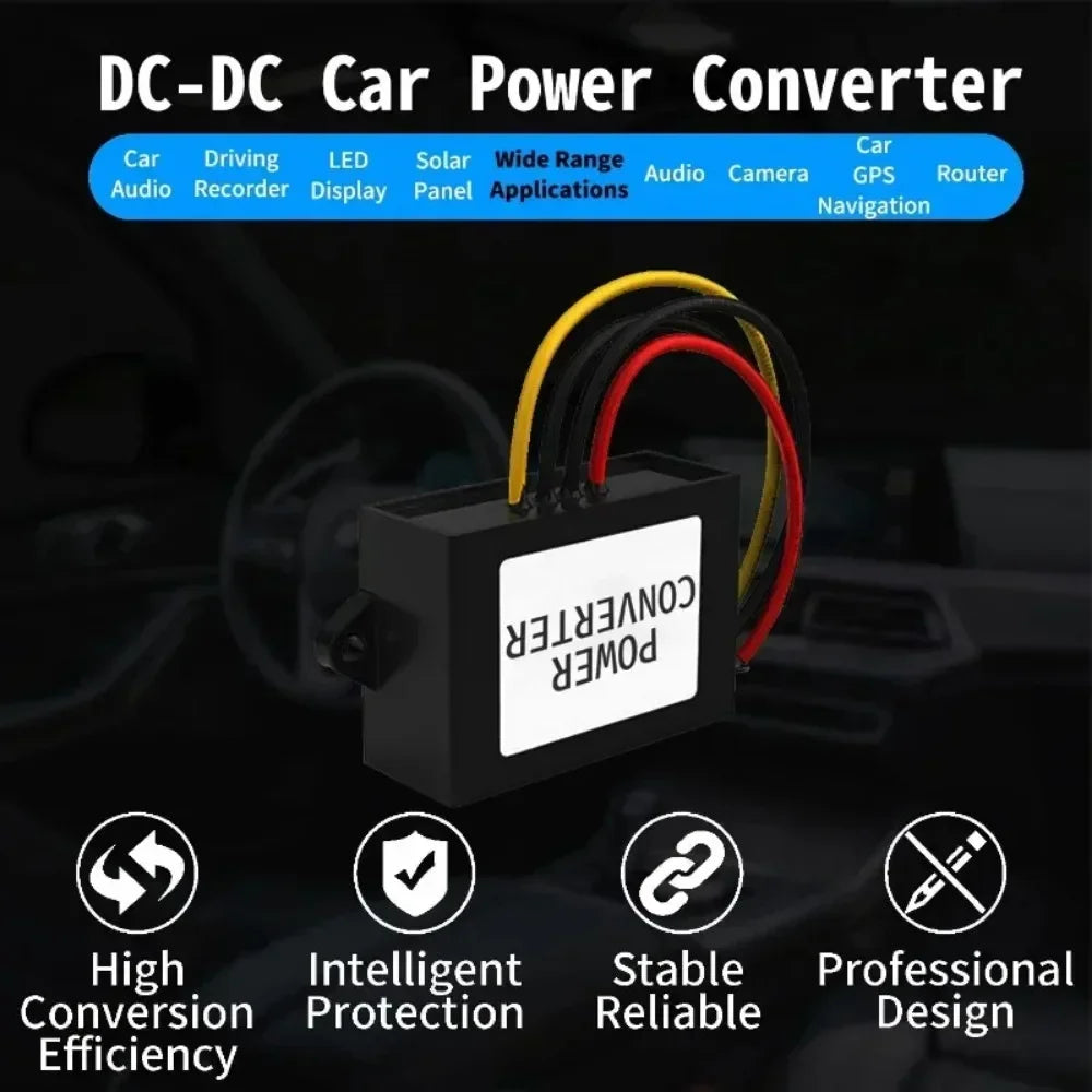 24V to 12V 1A-10A Step Down Converter Adaptive DC to DC Buck Converter Transformer Module Regulator Car Power Supply Module Oasis Select
