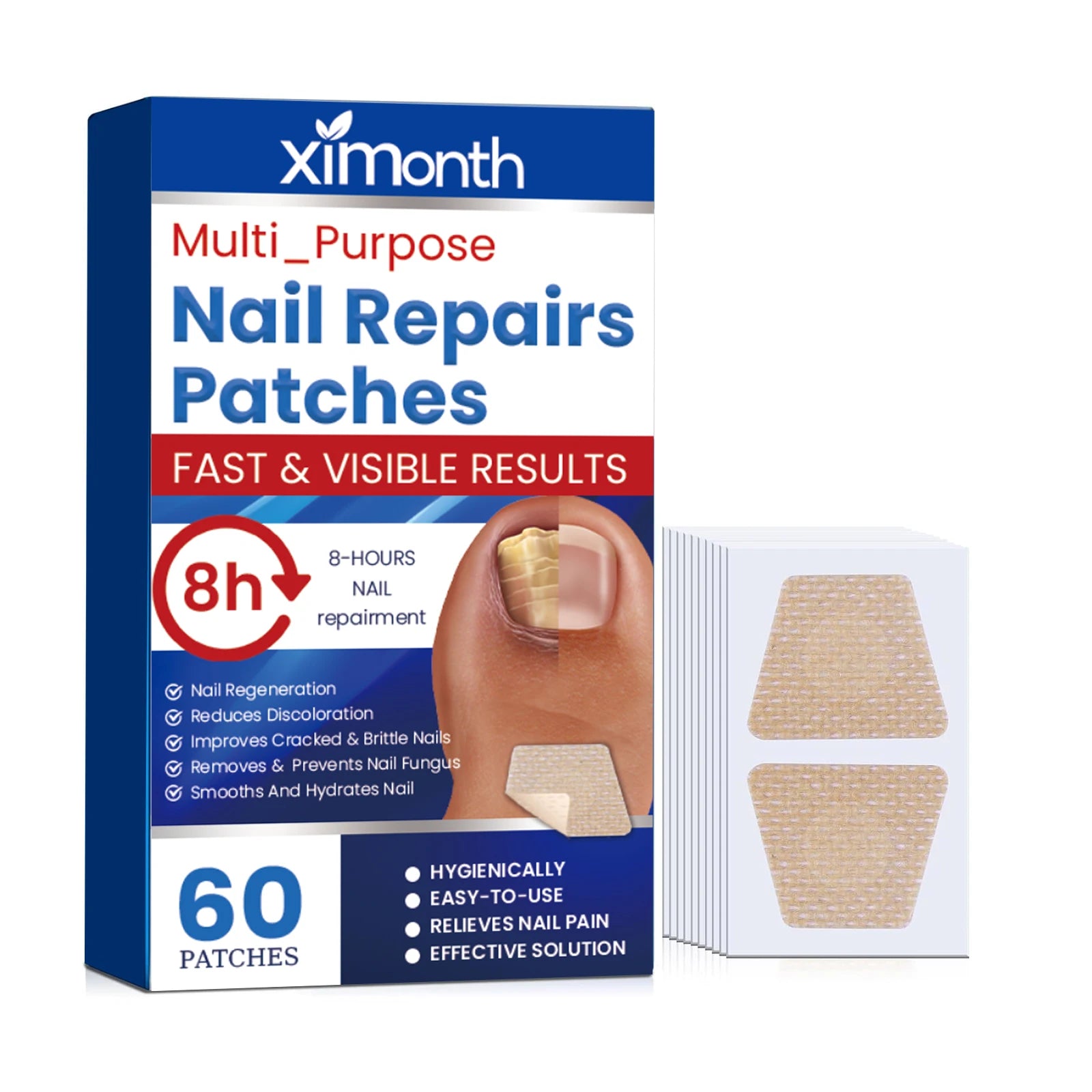Nail Repair Patches Toenail Fungus Patch Sticky Toenail Care Nail Ingrown Correction Sticker Paronychia Nail Treatment Patch Oasis Select 60pcs Boxed