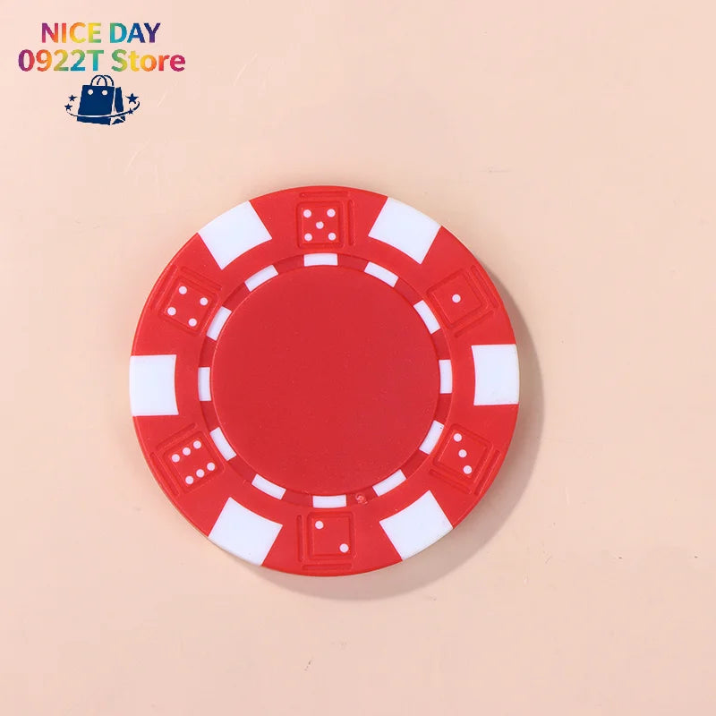 10 Pcs ABS Plastic Casino Texas Hold'em Metal Coins 11.5g Game Chip Set Accessories@#X Oasis Select