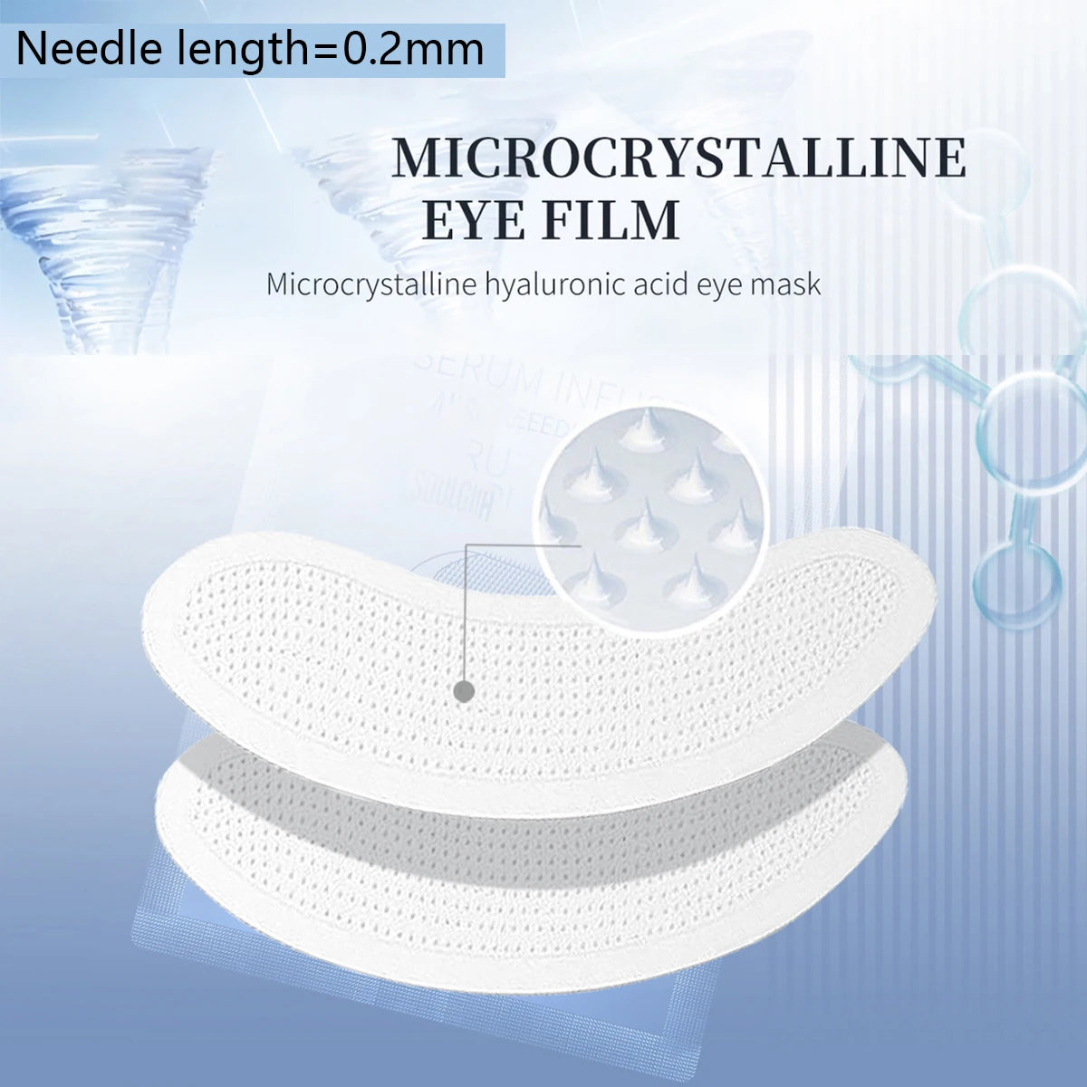Hyaluronic Acid Microneedle Eye Patches – 3 Pairs, Hydrating
