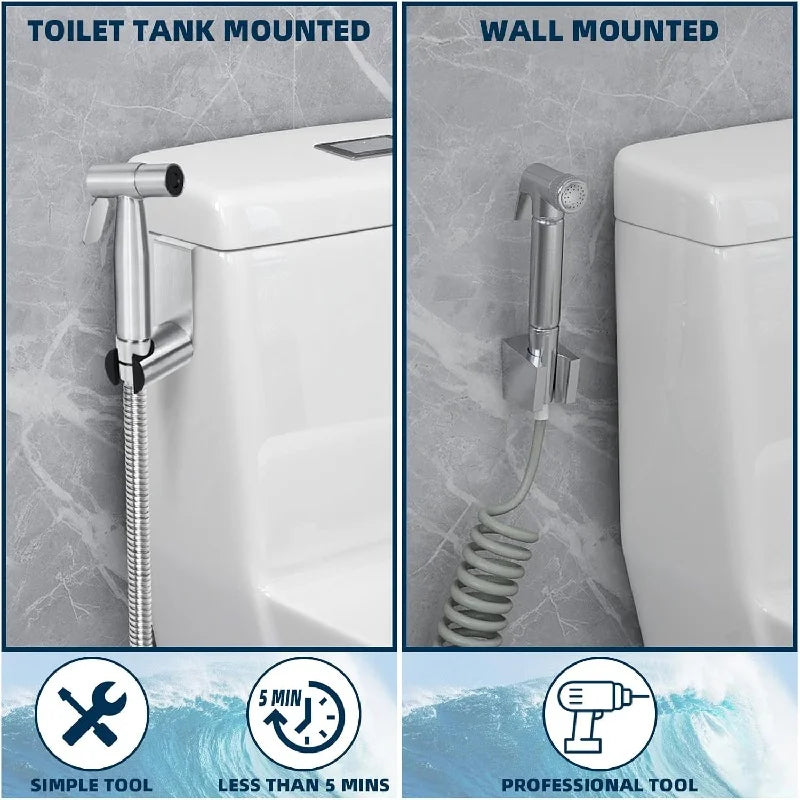 1PC Sprayer Hook Holder Free Nail Stainless Steel Toilet Bathroom Attachment Wall Shower Head Holder Oasis Select
