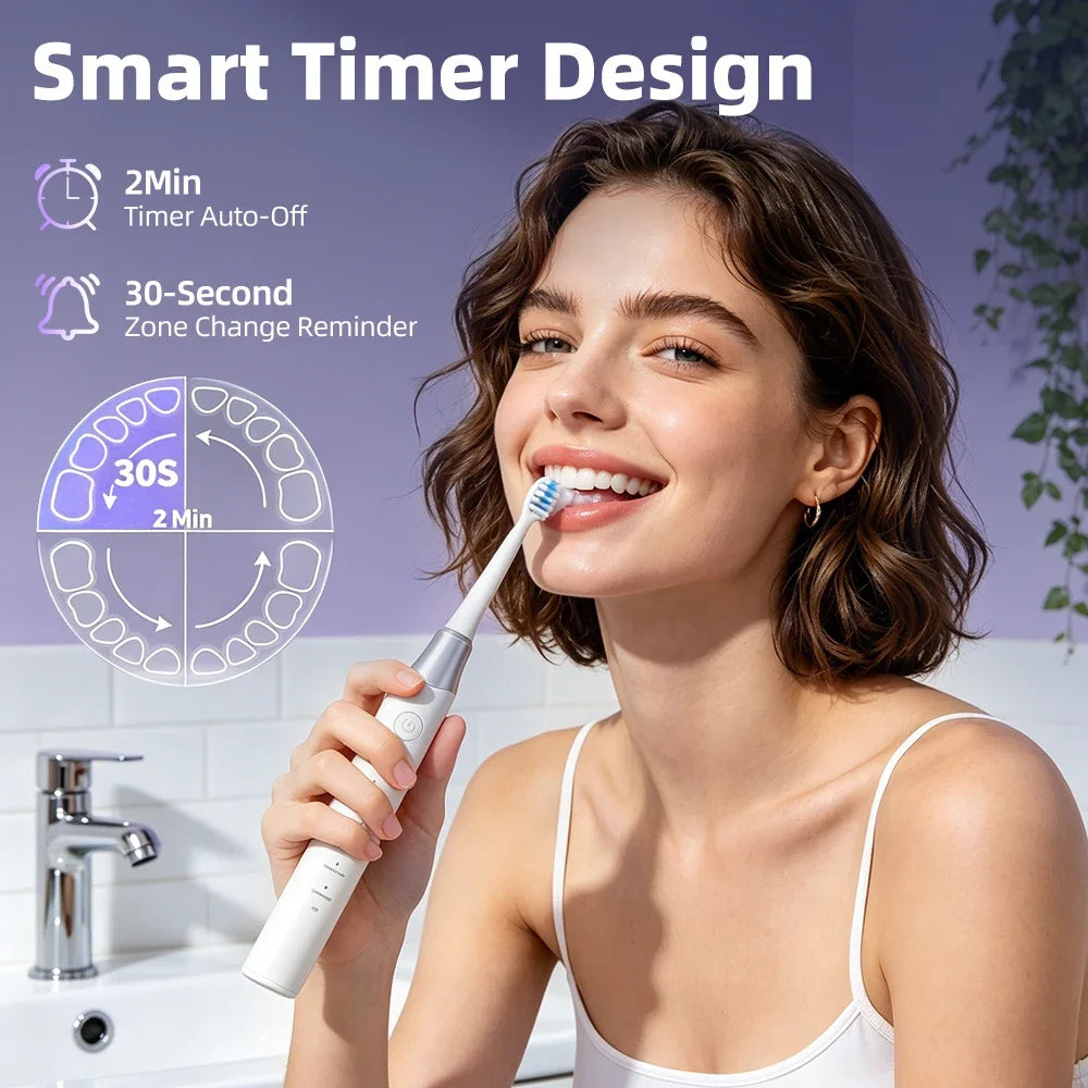AFDEAL Sonic Electric Toothbrush 5 Modes | IPX7 & 4 Heads