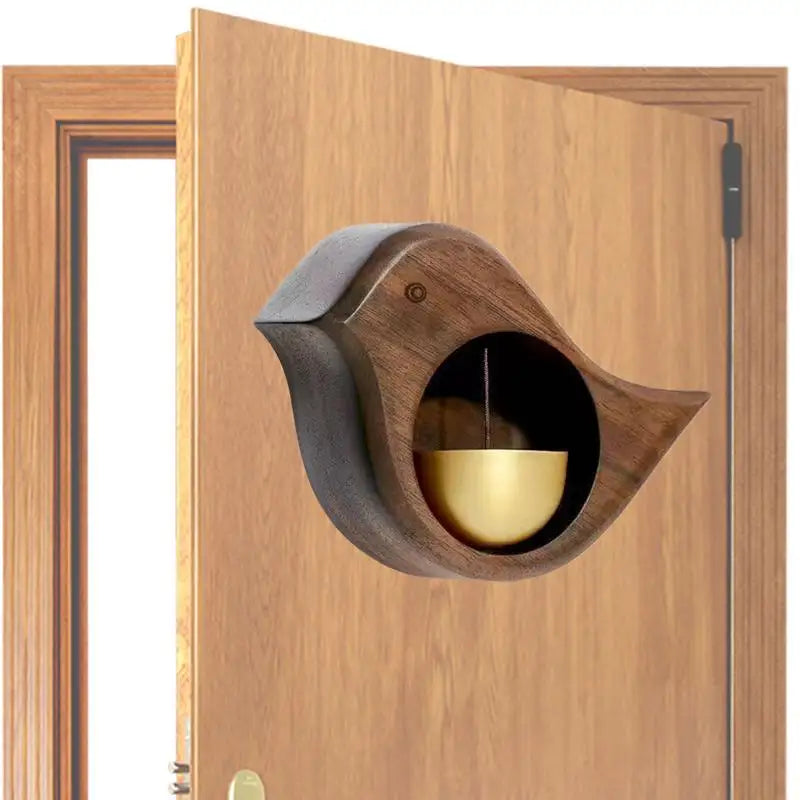 Magnetic Wood Doorbell Chimes Bird-shaped Magnetic Home Garden Welcome Wind Chime Suction Store Entrance Alert Refrigerator Oasis Select