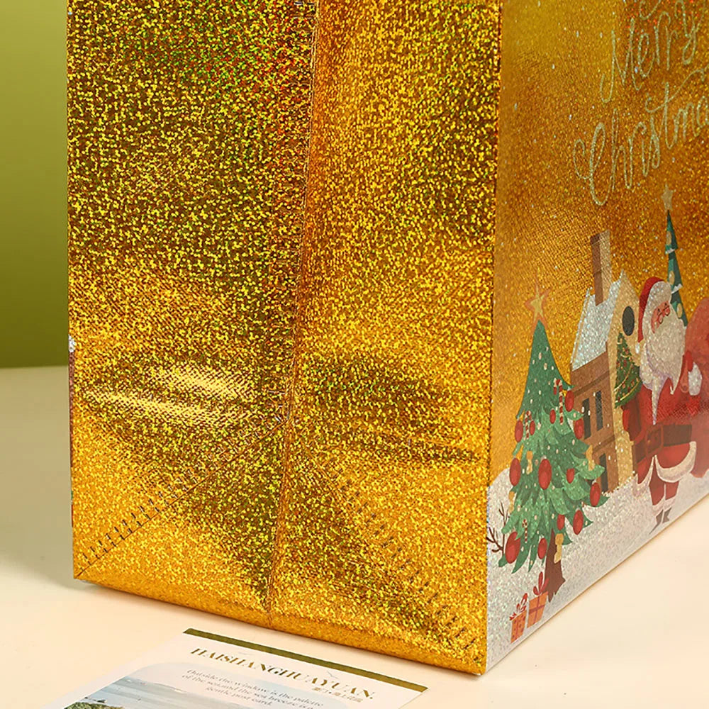Christmas Non-Woven Tote Gift Bag | Santa & Xmas Tree