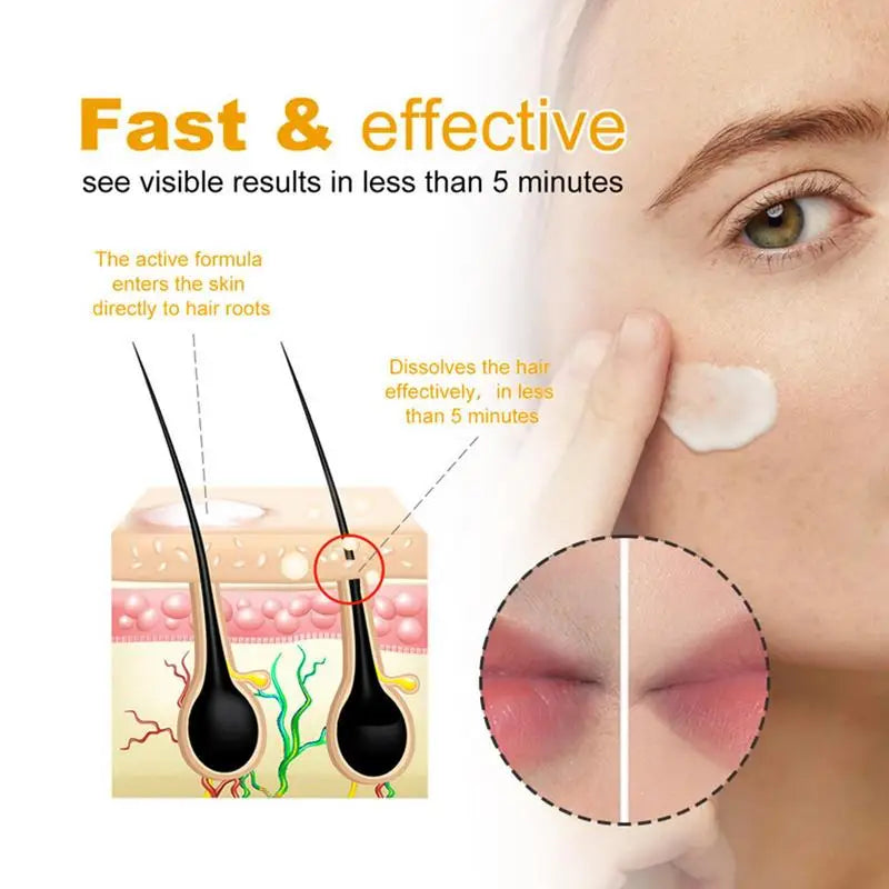 Hair Removal Cream Face Gentle Upper Lip Women Vitamin Soothing Oasis Select