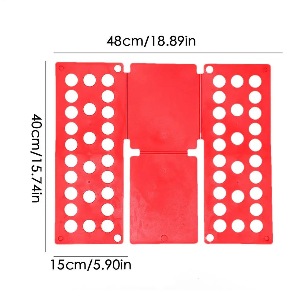 Folding Clothes Board Laundry Folder Home Storage Tool Fold Helper Household Liner Sorter Foldable Laundry Organizer for Home Oasis Select Red