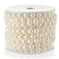 25M 6MM Bead Ball Chain Craft Pearls String Faux Pearl Garland Spool Roll Strand Wedding Party Christmas Tree Decorations Oasis Select Beige