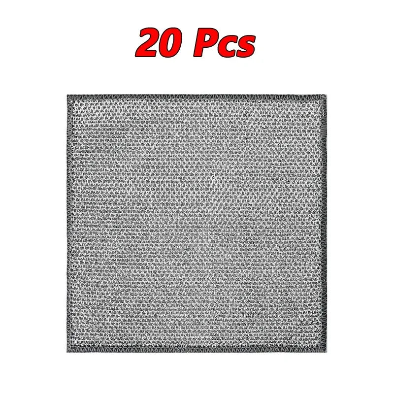 Non-Scratch Wire Dishcloth – Reusable Steel Wool Scrubber Kitchen Scrubber Cloth Oasis Select 20pc