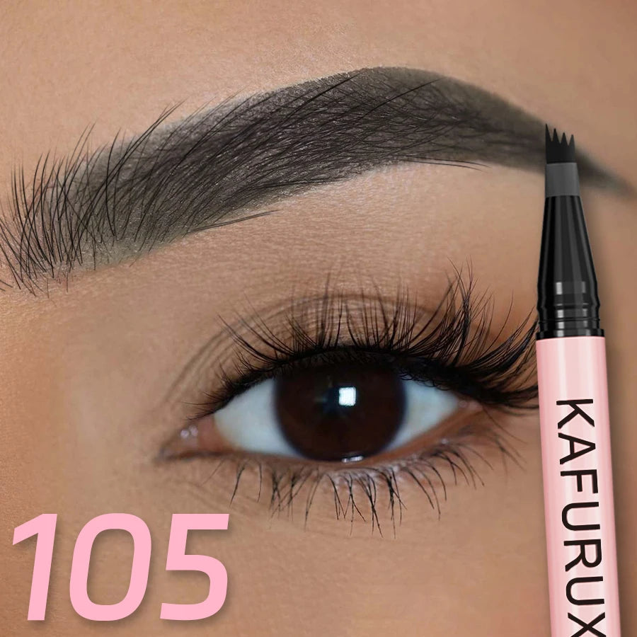 KAFURUX 4-Point Waterproof Liquid Eyebrow Pencil | Long-Lasting