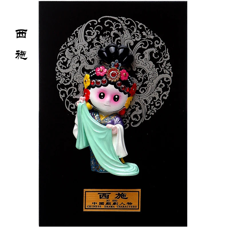 Peking Opera mask decoration Chinese style hot pot restaurant teahouse decoration Peking Opera mask relief pendant Oasis Select 13 20cm x 13cm