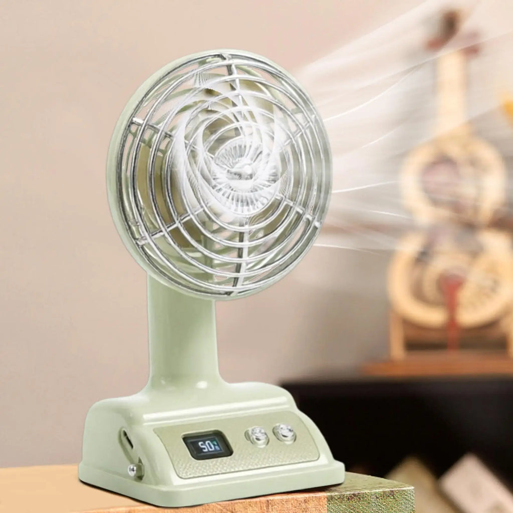 Small Desk Fan Portable USB Rechargeable 100 Speeds Desktop Cooling Fan for Home Office Bedroom Study Living Room Dormitory Oasis Select