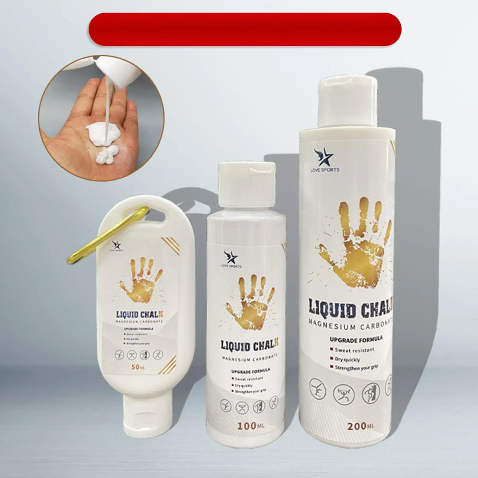50/100/200ml Liquid Magnesium Powder Fitness Lifting Anti Slip Cream Grip Liquid Magnesium For Pole Dancing Rock Climbing Gym Oasis Select