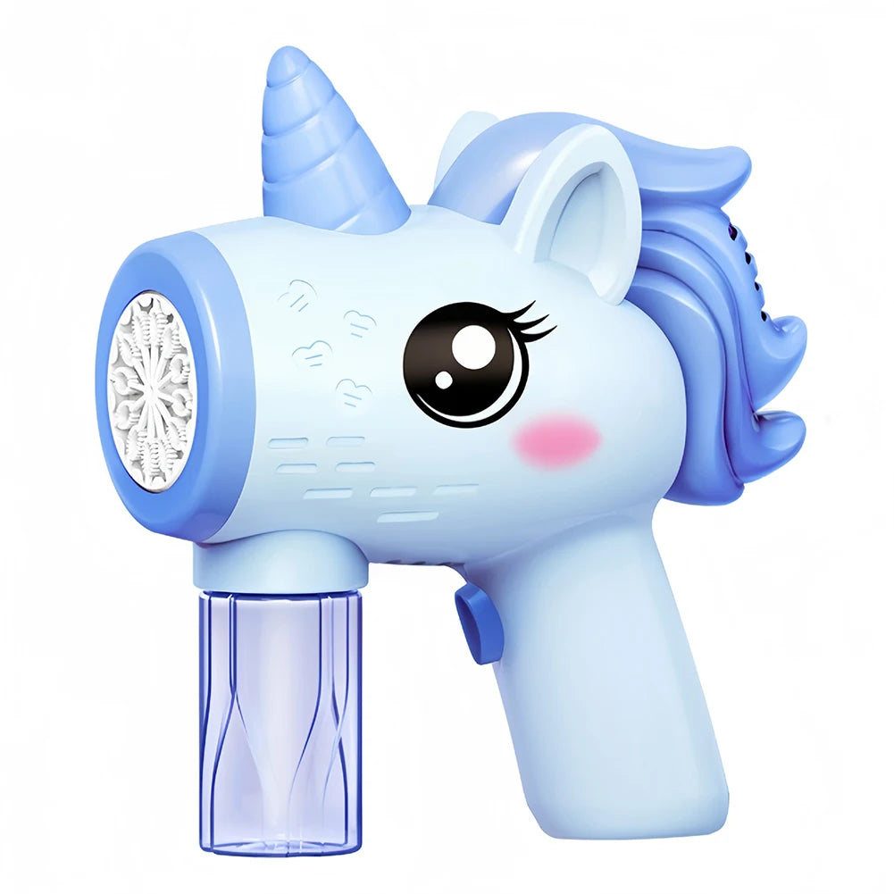 Unicorn Electric Bubble Gun Toy with LED Lights for Kids 3–6 Electric Bubble Gun Oasis Select Blue United States