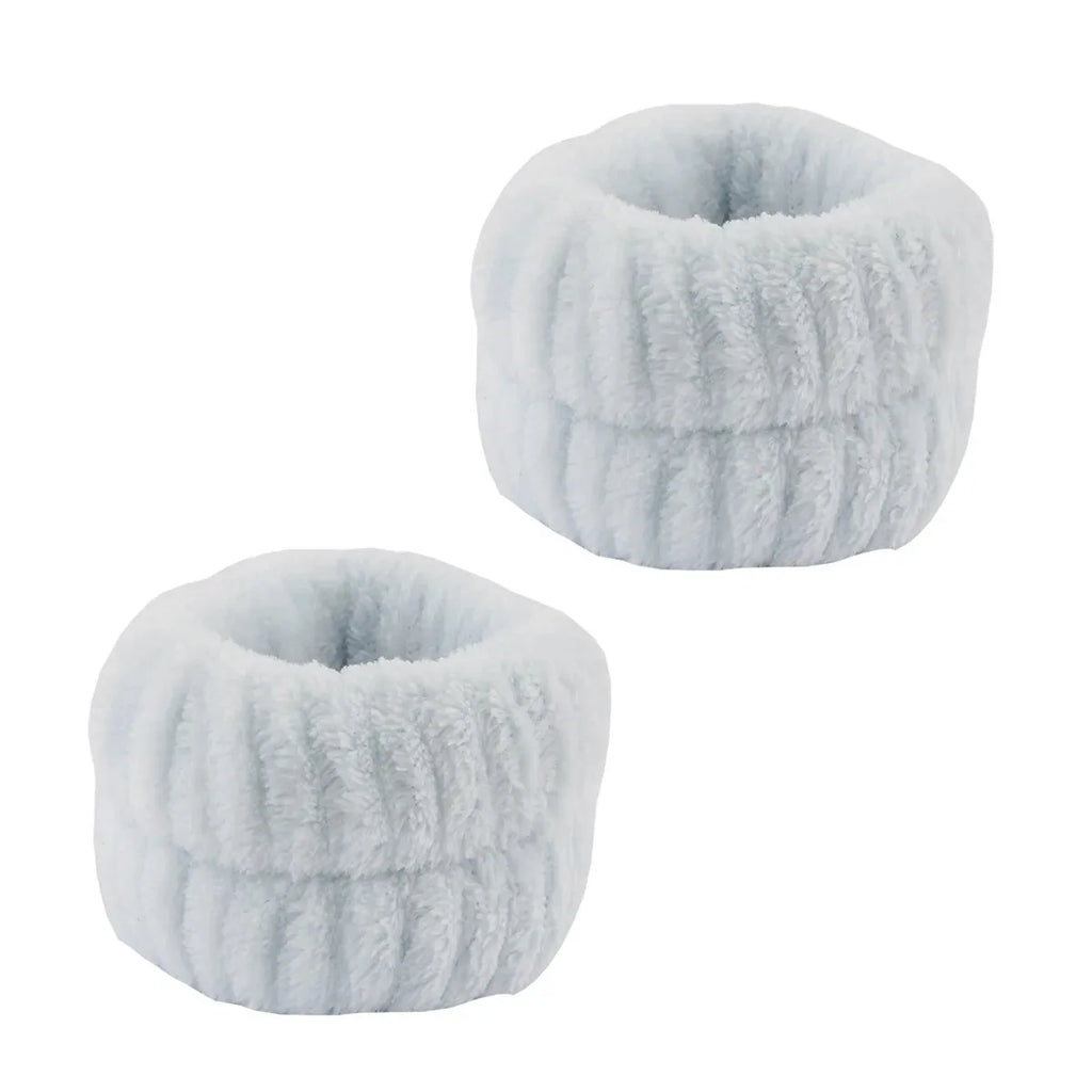 Wash Face Headbands For Women Coral Fleece Hair Bands Cuff Waterproof Bands Absorbent Wristbands Head Band Hair Accessories Set Oasis Select Light Blue 2Pcs Coral fleece