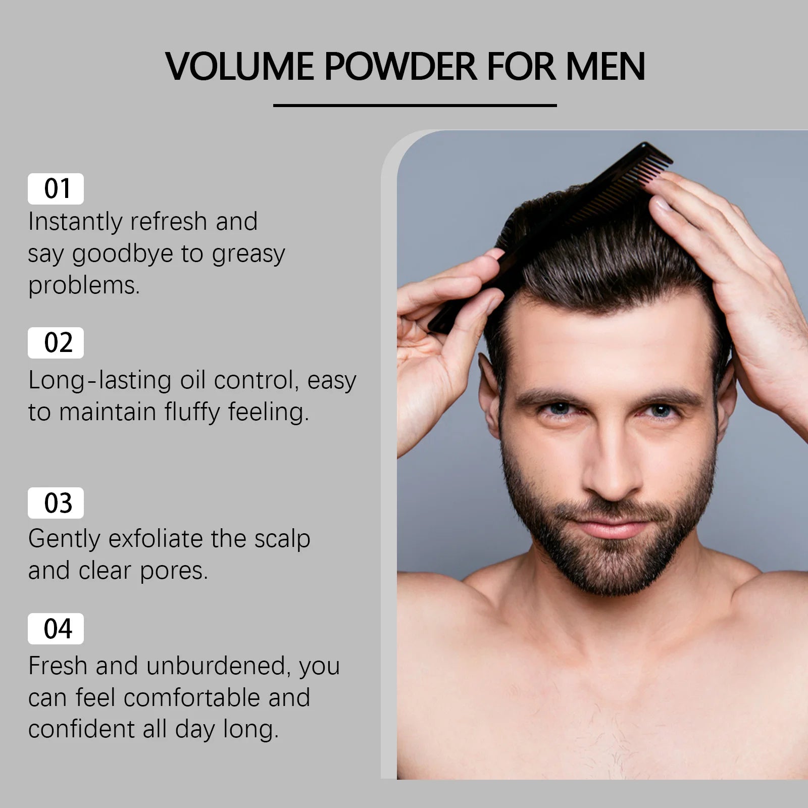 Volumizing Hair Powder Man Refreshing Oil Control Long-Lasting Hair Texturizer For Capturing Hairstyles Fluffy Texture Powder Oasis Select