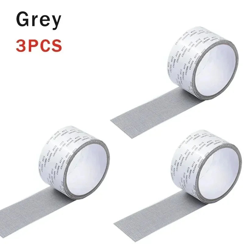 Strong Self Adhesive Window Screen Repair Tape Window Net Screen Repair Patch Covering Up Holes Tears Anti-Insect Mosquito Mesh Oasis Select 3PCS-grey