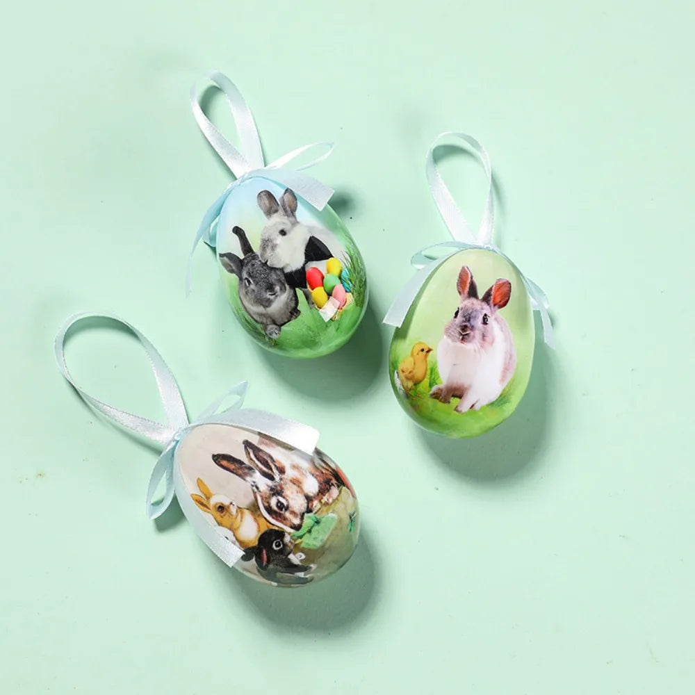 Painted Foam Easter Egg Hanging Ornaments – 3 Pack DIY Décor